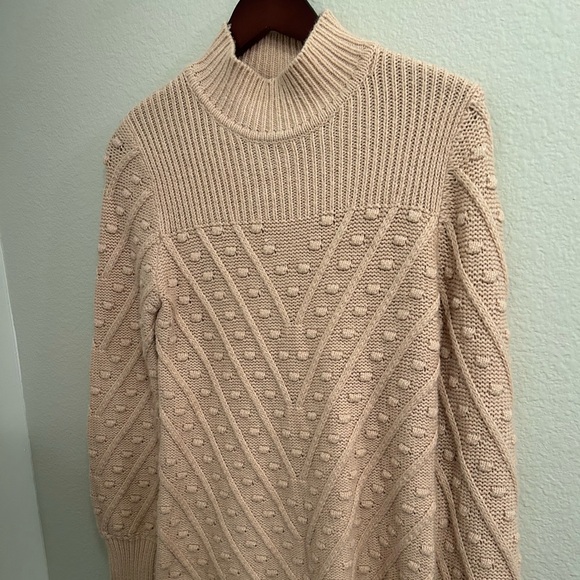 Calvin Klein Blush Mock Neck Knit Sweater - Picture 2 of 10